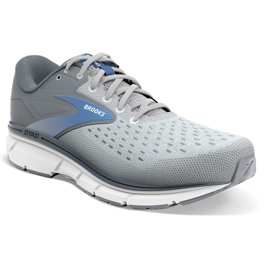Brooks Dyad 11 - Womens Running Shoes - Grey/White/Blue | Sportitude
