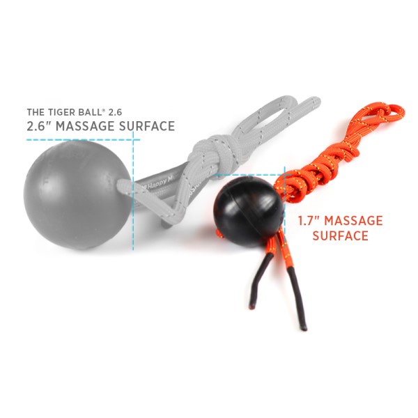 Tiger Tail 1.7 Massage Ball - Black/Orange