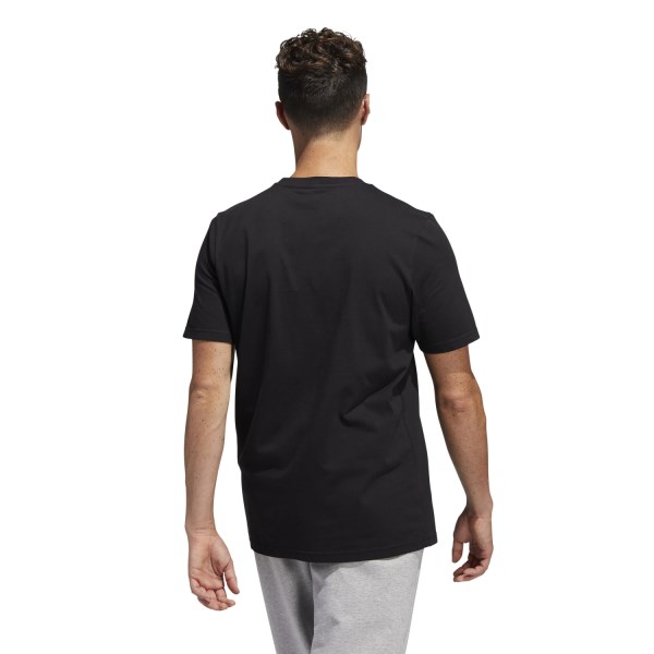 Adidas Badge Of Sport Foil Graphic Mens T-Shirt - Black/Silver Metallic