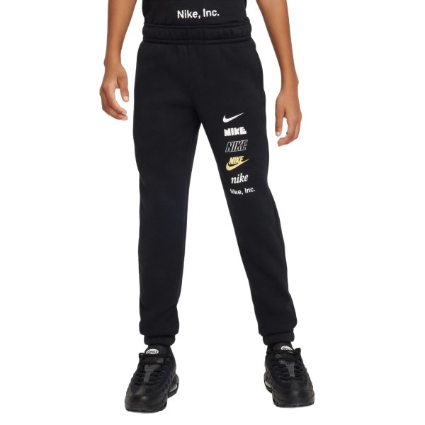Nike Sportswear Logo Kids Track Pants - Black