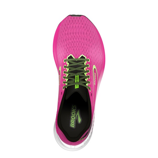 Brooks Hyperion GTS - Womens Running Shoes - Pink Glow/Green/Black