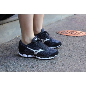 Mizuno WaveKnit Sky S1 - Womens Running Shoes - Black/White
