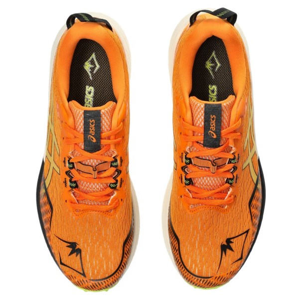Asics Fuji Lite 4 - Mens Trail Running Shoes - Bright Orange/Neon Lime