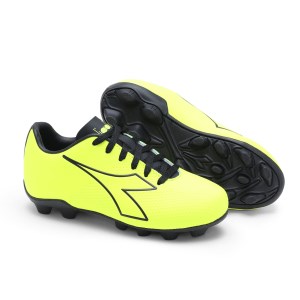 Diadora Pichichi 4 MG Junior - Kids Football Shoes - Fluro Yellow/Black