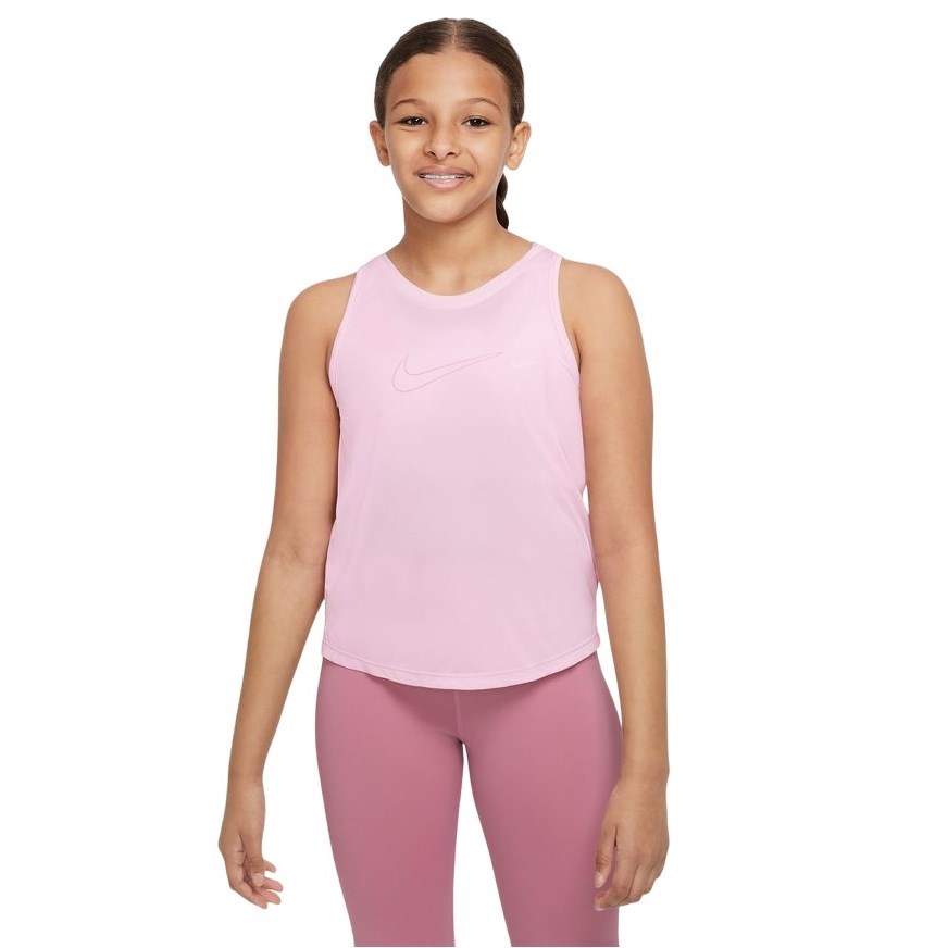 Nike Dri-Fit One Kids Girls Training Tank - Pink Foam/Elemental