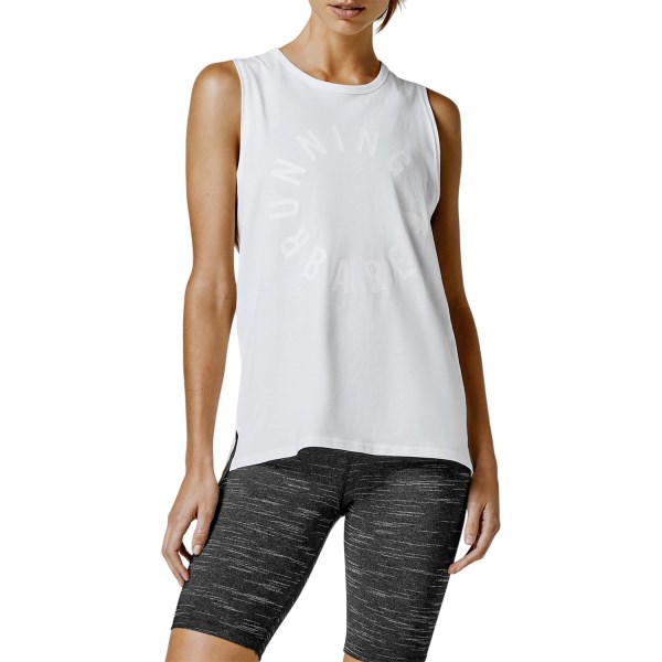 Running Bare Easy Rider Womens Muscle Tank Top - Ivory