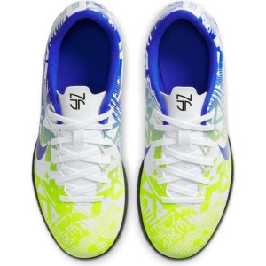 Nike Vapor 13 Club NJR IC - Kids Indoor Soccer Shoes - White/Racer Blue/Volt/Black