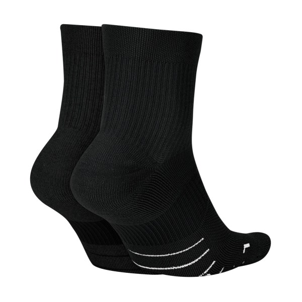 Nike Multiplier Running Ankle Socks - 2 Pair - Black