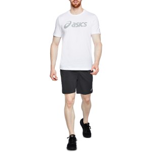 Asics Logo Mens Running T-Shirt - White