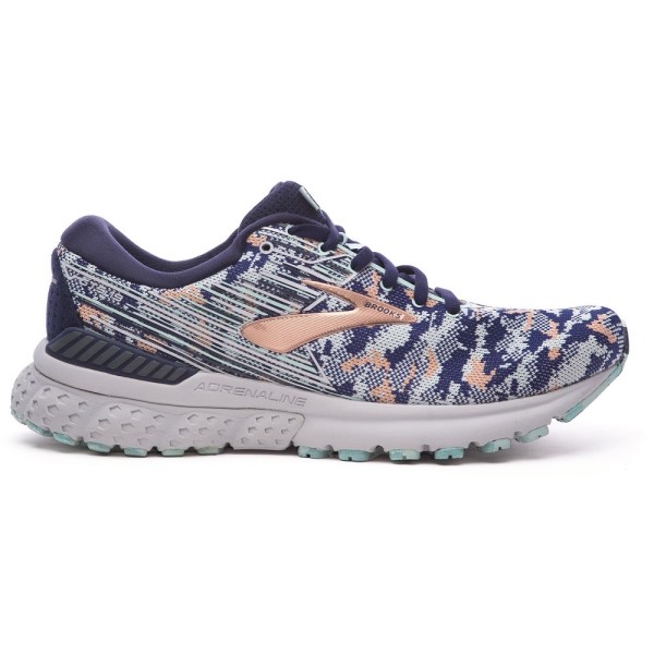 Brooks Adrenaline GTS 19 LE Camo Pack - Womens Running Shoes - Navy/Coral/Ice