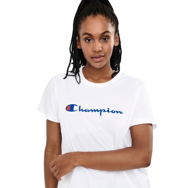 Champion Script Womens Crop T-Shirt - White