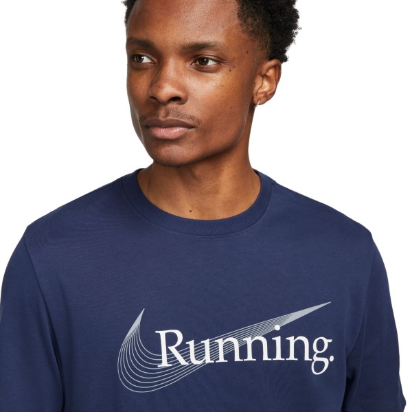 Nike Dri-Fit Mens Running T-Shirt - Midnight Navy