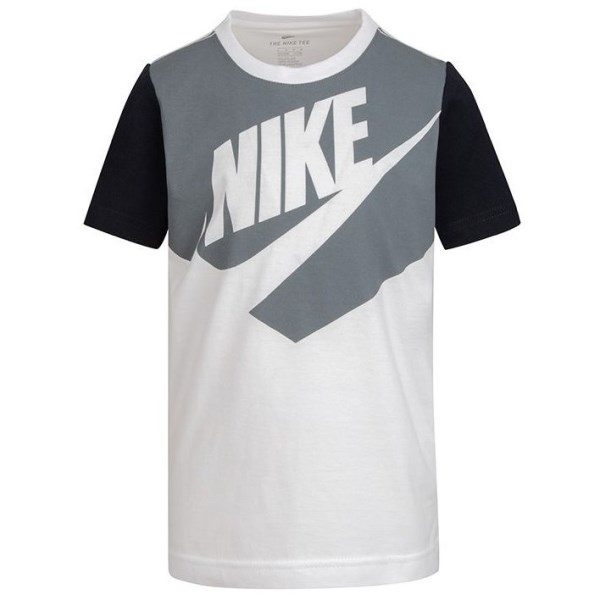 Nike Graphic Kids Short Sleeve T-Shirt - White/Black/Smoke Grey