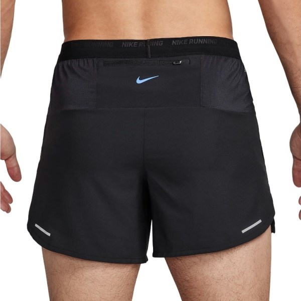 Nike Energy Stride 5 Inch Brief-Lined Mens Running Shorts - Black/Black/Hyper Royal
