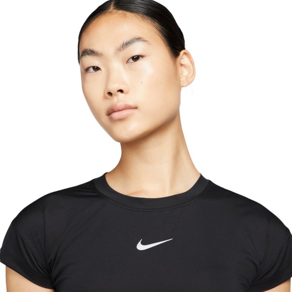 Nike Dri-Fit Run Division Womens Running T-Shirt - Black/Atomic Orange/Reflective Silver