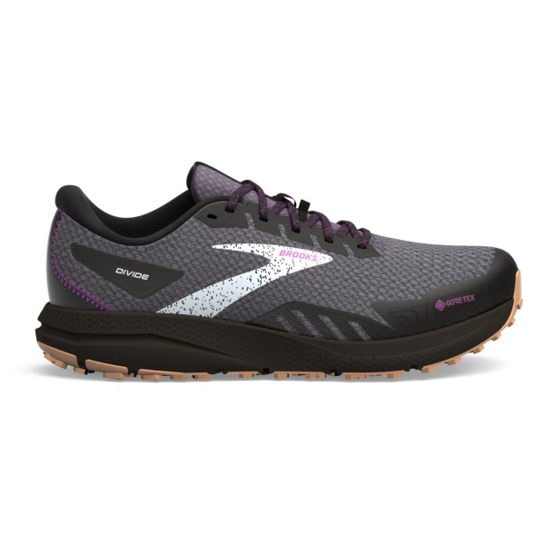 Brooks Divide 4 GTX - Womens Trail Running Shoes - Black/Black Pearl/Purple