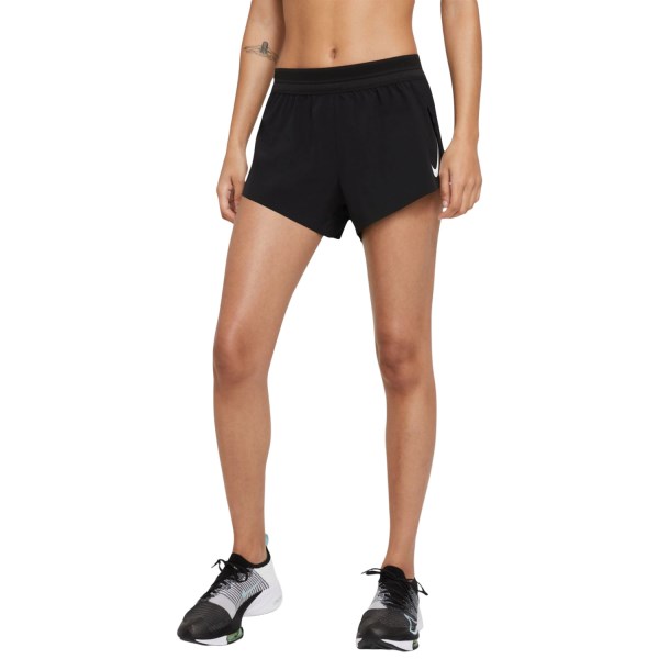 Nike AeroSwift Womens Running Shorts - Black/White