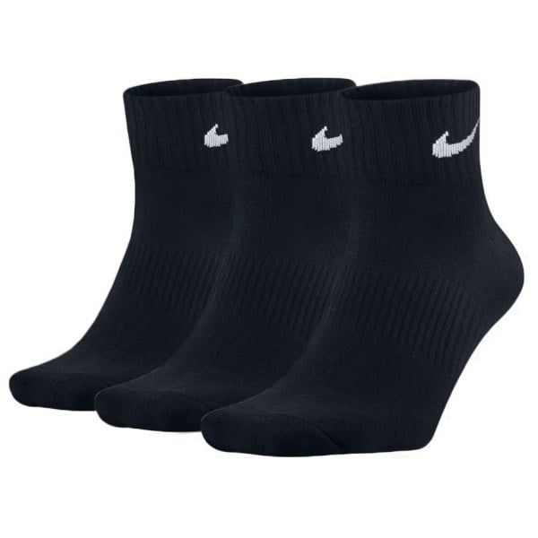 Nike Everyday Cushioned Unisex Training Ankle Socks - 3 Pack - Black ...