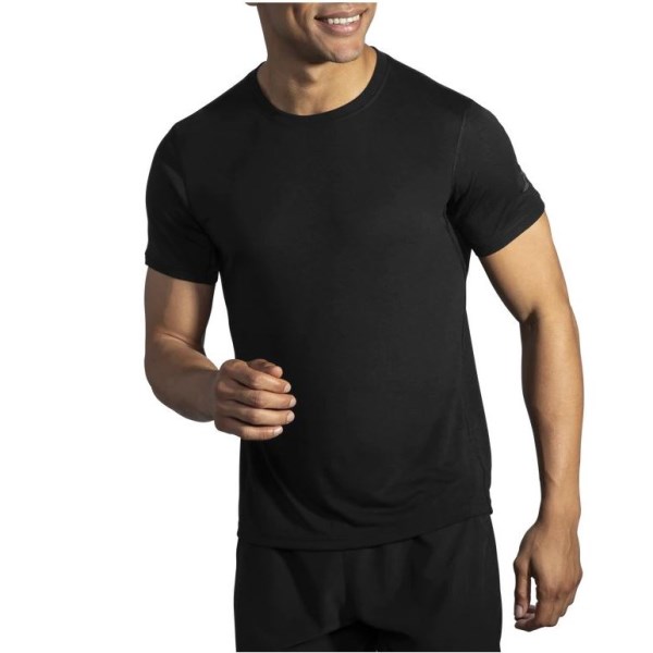 Brooks Distance Mens Short Sleeve Running Shirt - Black