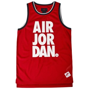 Jordan Air Mesh Kids Basketball Tank Top - Red