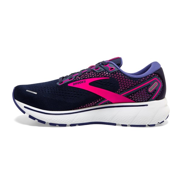 Brooks Ghost 14 - Womens Running Shoes - Peacoat/Pink/White