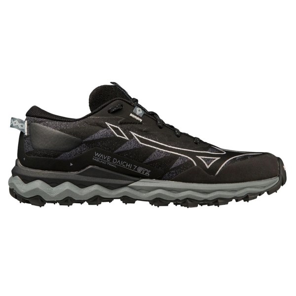Mizuno Wave Daichi 7 GTX - Womens Trail Running Shoes - Black/Ombre Blue/Stormy Weather