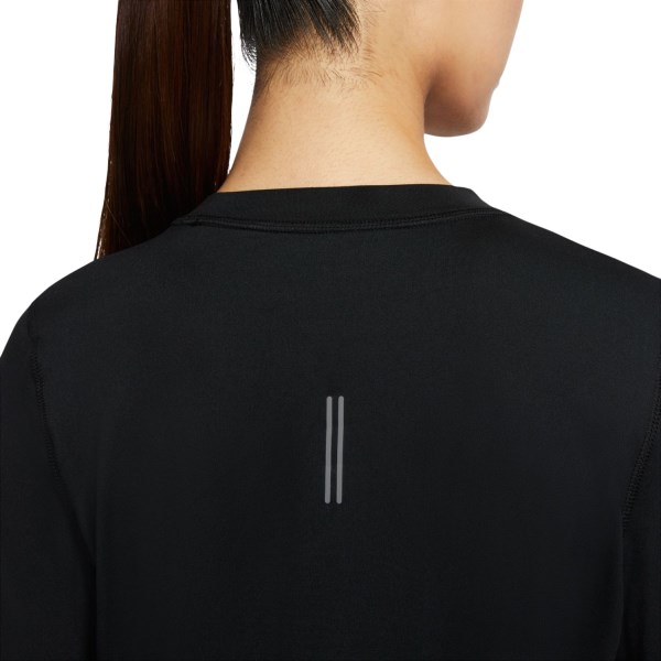 Nike Element Crew Womens Long Sleeve Running Top - Black/Reflective Silver