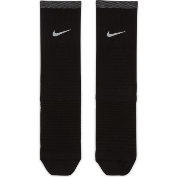 Nike Spark Lightweight Running Crew Socks - Black/Reflective Silver