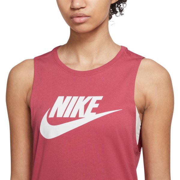 Nike Sportswear Womens Muscle Tank Top - Archaeo Pink/White