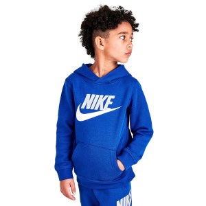 Nike Club Fleece Pullover Little Kids Hoodie - Game Royal/Light Smoke Grey