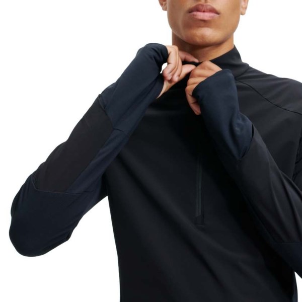 On Running Trail Breaker 1/4 Zip Mens Long Sleeve Top - Black