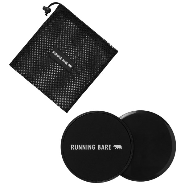 Running Bare Slide With Me Core Training Discs - Black