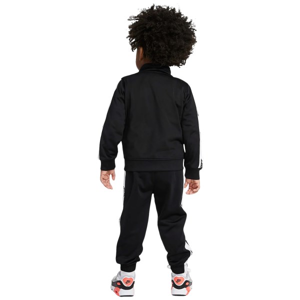 Nike Block Taping Tricot Toddler Tracksuit Set - Black/White