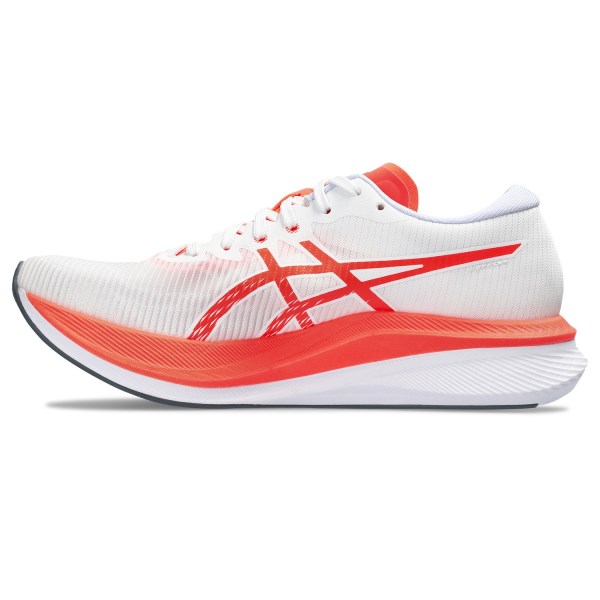 Asics Magic Speed 3 - Womens Road Racing Shoes - White/Sunrise Red