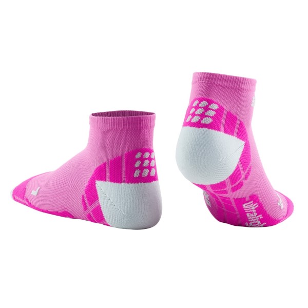CEP Ultra Light V2 Low Cut Running Socks - Pink/ Light Grey