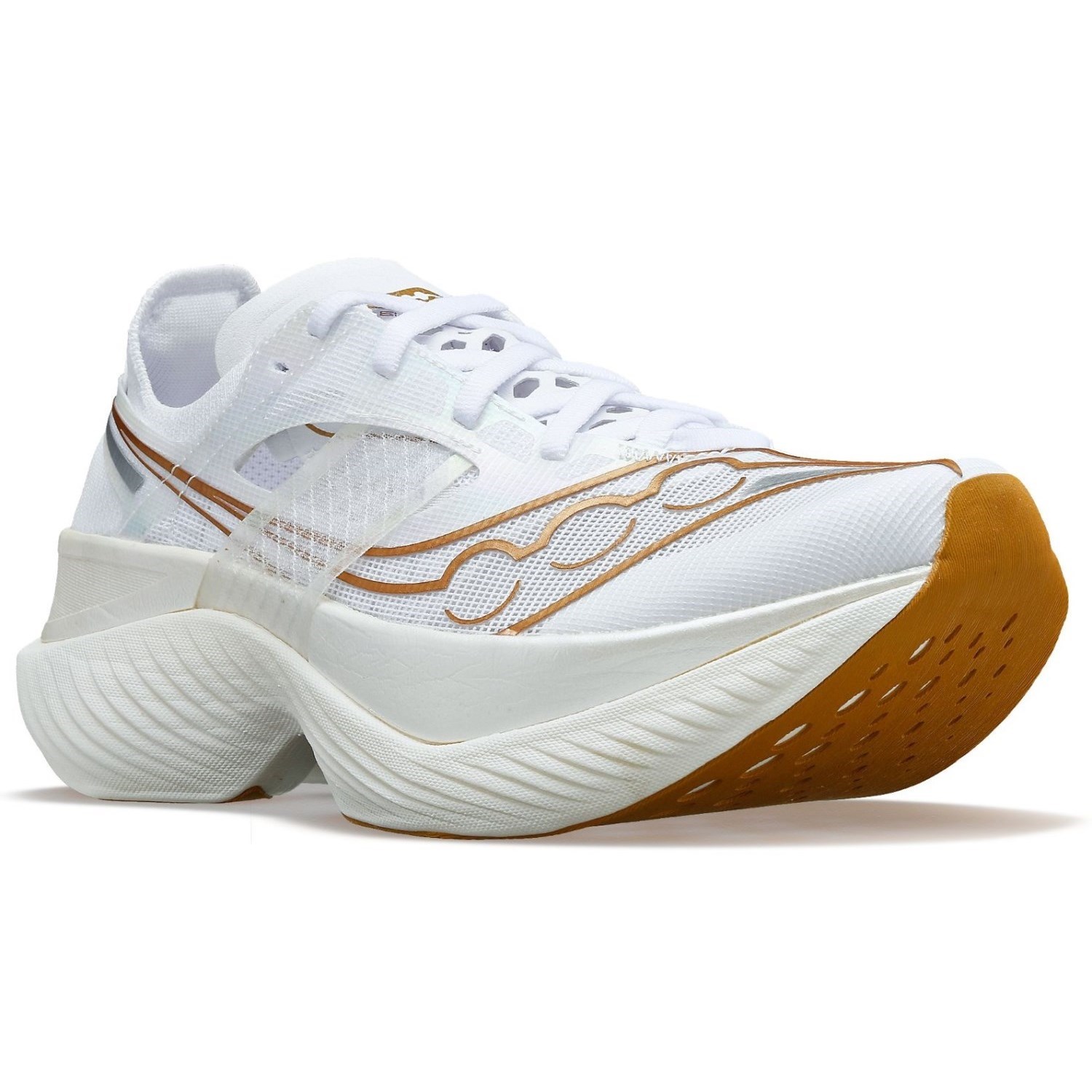 Saucony Endorphin Elite - Womens Road Racing Shoes - White/Gold ...