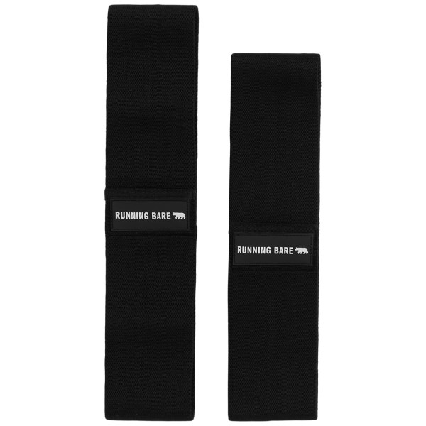 Running Bare Just Peachy Fabric Resistance Bands - Black