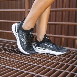 Brooks Levitate StealthFit GTS 5 - Womens Running Shoes - Black/Grey/White