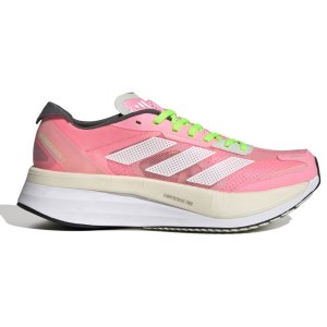Adidas Adizero Boston 11 - Womens Running Shoes - Beam Pink/White/Beam Green
