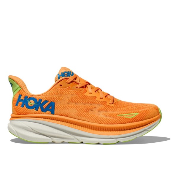 Hoka Clifton 9 - Mens Running Shoes - Solar Flare/Lettuce