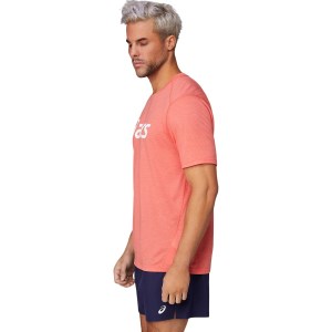 Asics Essential Triblend Mens Training T-Shirt - Red Alert/Heather Performance