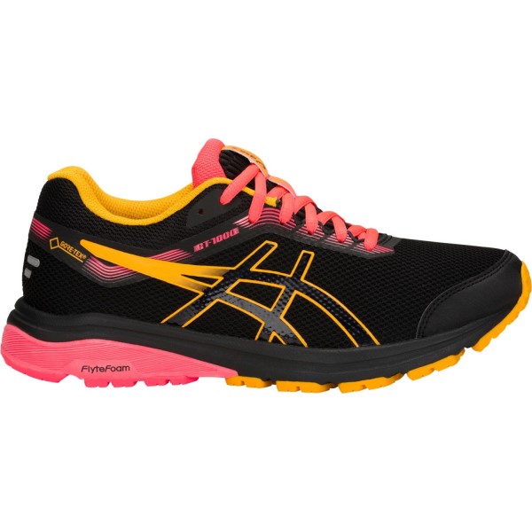 Asics GT-1000 7 GTX - Womens Running Shoes - Black/Amber/Pink