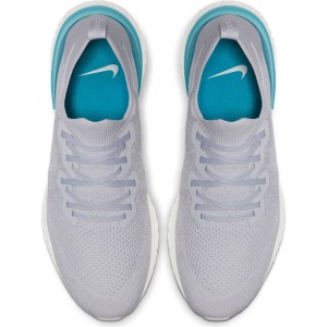 Nike Epic React Flyknit 2 - Mens Running Shoes - Vast Grey/Blue Lagoon/Sail