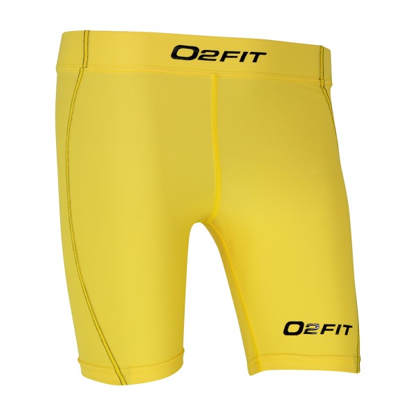 o2fit Womens Compression Shorts - Yellow