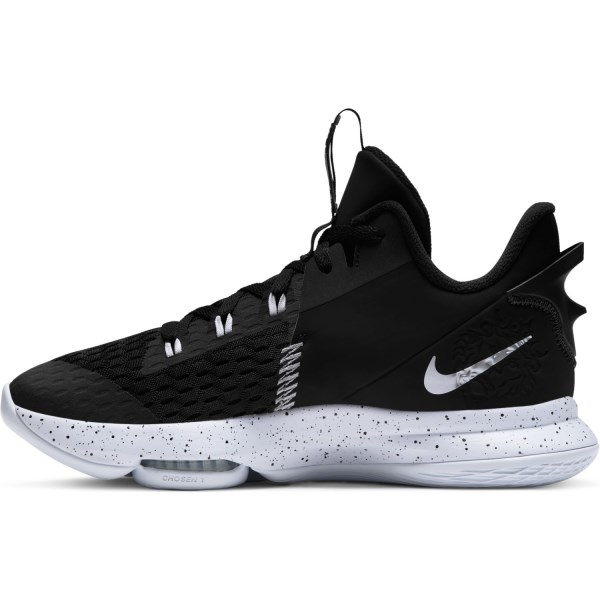 Nike Lebron Witness V - Mens Basketball Shoes - Black/Metallic Silver/White