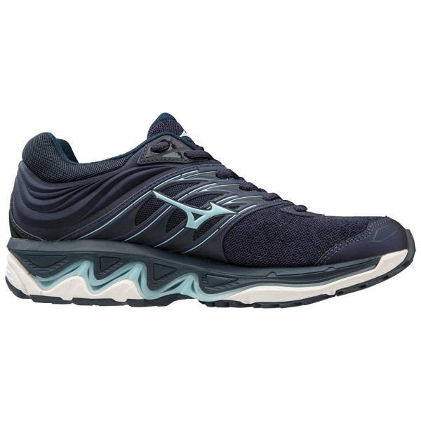 Mizuno Wave Paradox 5 - Womens Running Shoes - Medieval Blue/Blue Glow