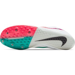 Nike Zoom Mamba V - Unisex Steeplechase Track Spikes - White/Flash Crimson/Black/Hyper Jade
