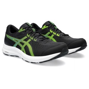 Asics Gel Contend 8 - Mens Running Shoes - Black/Electric Lime