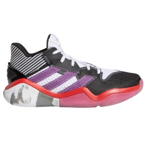 Adidas Harden Stepback - Kids Basketball Shoes - Footwear White/Glory Purple/Core Black