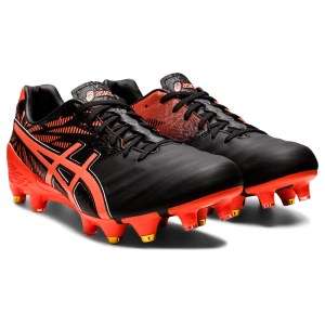 Asics Lethal Tigreor FF Hybrid - Mens Football Boots - Black/Flash Coral